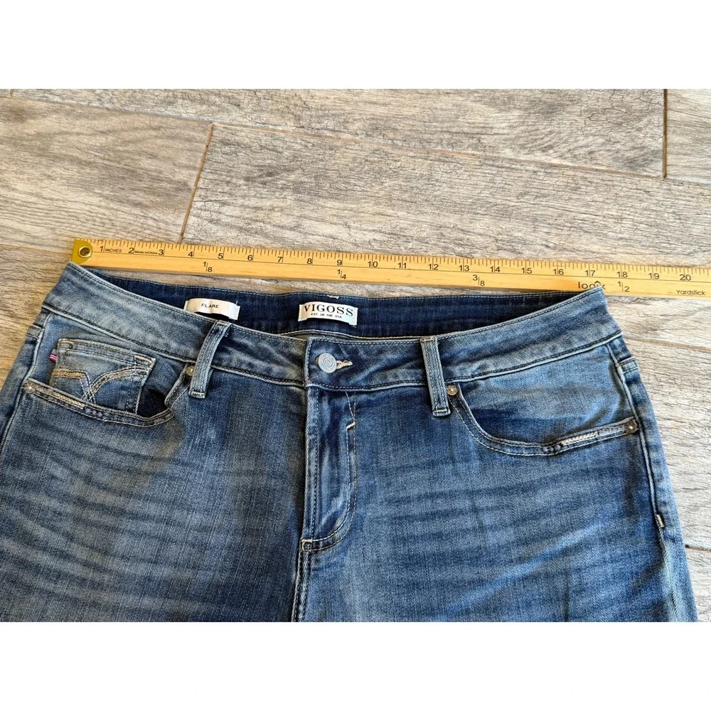 Vigoss Flare Jeans Plus size 16 Stretch Mid Rise Denim P00947A‎ Western Jean